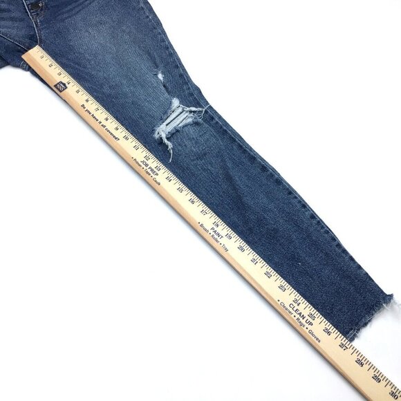 Old Navy Rockstar Super Skinny High Rise Button Fly Distressed size 4 inseam 27" - Picture 5 of 8
